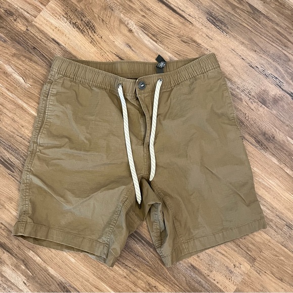 Vuori Shorts Mens Vuori Athletic Wear Flat Front Casual Ripstop Shorts Sz L Tan 7 Poshmark